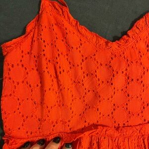 Sim & Sam Red Orange Sundress